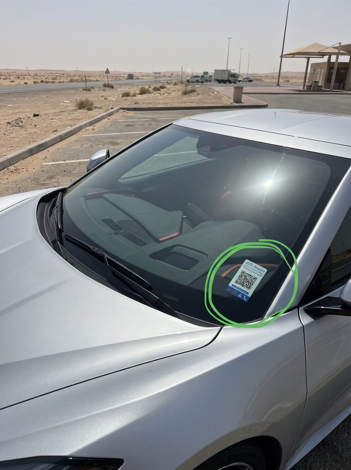 iSayara sticker displayed on a founding driver's car